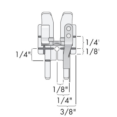 Le modèle de Pied pour quilting transparent droit 1/4 inch IDT PFAFF  -  820881096