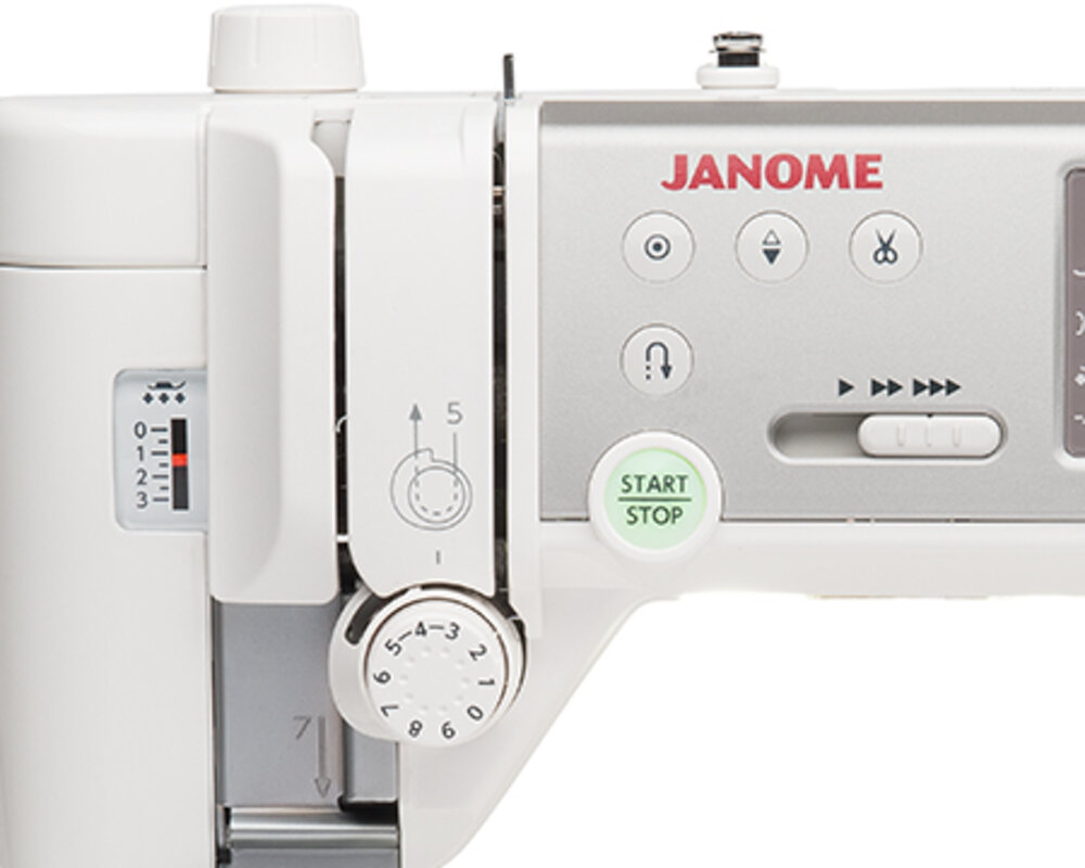 Boutons de réglages de la machine à coudre Janome Memory Craft 6700P